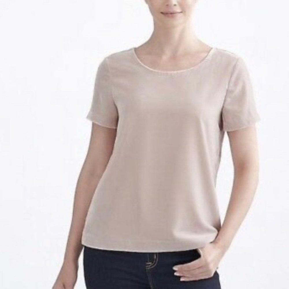 J.Crew Factory Velvet Short Sleeve Top